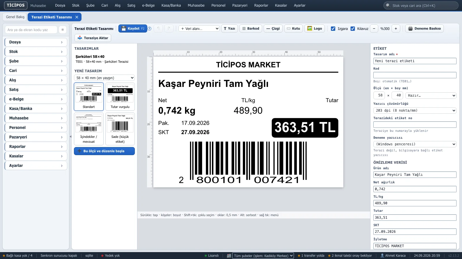 Terazi etiketi tasarımı